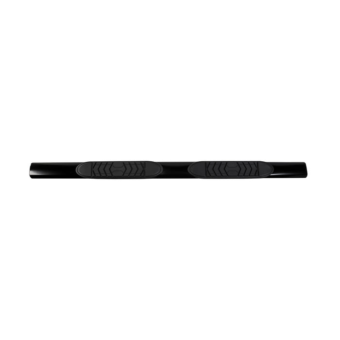 TrailFX A7041B 5 Inch Oval Straight Powder Coated Black Steel Rocker Panel Mount - Truck Part Superstore