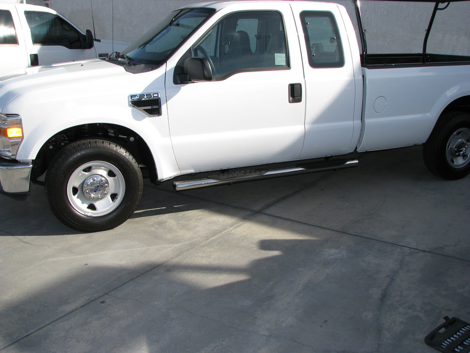 TrailFX A7403SS 5 Inch Oval Straight Pol Stainless Steel Rocker Panel Mount - Truck Part Superstore