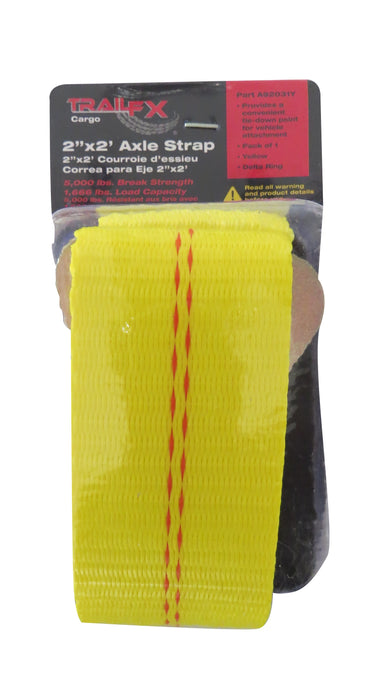 TrailFX A92031Y 24x2 1666 Lb Load Cap W/O Ratchet Yellow Sgl W/D-Ring - Truck Part Superstore