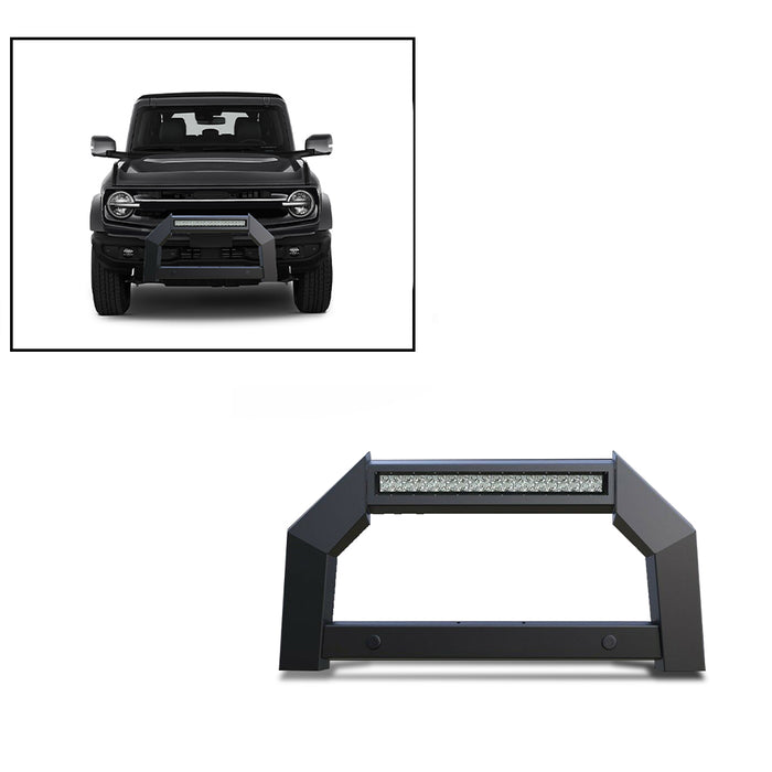 Black Horse Off Road AB-F06 Matte Black Steel No skid plate - Truck Part Superstore