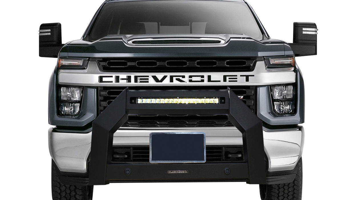 Black Horse Off Road AB-GM27 Matte Black Steel No skid plate - Truck Part Superstore