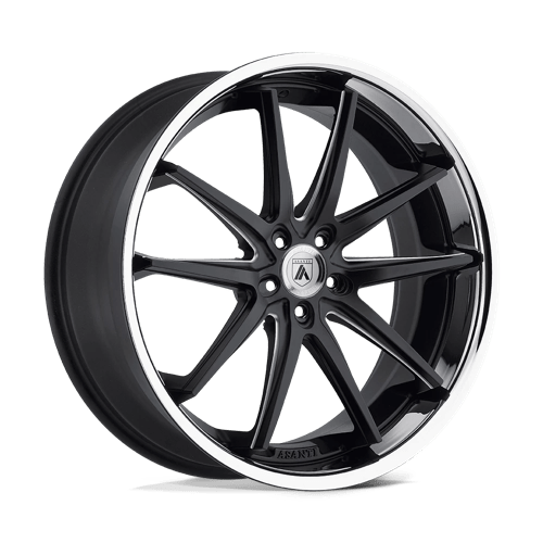 Asanti Black ABL5-22905215BM AB5 22X9 5X120 M-BLK MILL SS LIP 15MM - Truck Part Superstore
