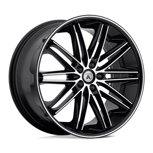 Asanti Black ABL10-22901515MB AB10 22X9 5X115 MACH FACE BLK LIP 15MM - Truck Part Superstore