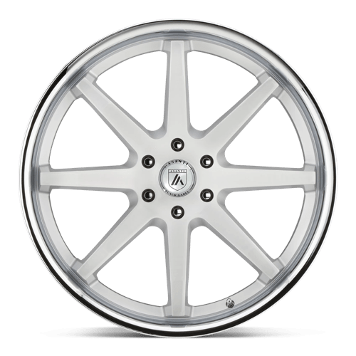 Asanti Black ABL32-29050430 AB32 20X9 5X5.0 BRUSH SLV CHR LIP 30MM - Truck Part Superstore