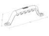Carr 200031 10" Grab Handle; Bolt On; Cast Aluminum; XP3 Black Powder Coat; Single - Truck Part Superstore