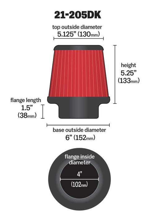 AEM Induction 21-205DK AEM DryFlow Air Filter - Truck Part Superstore