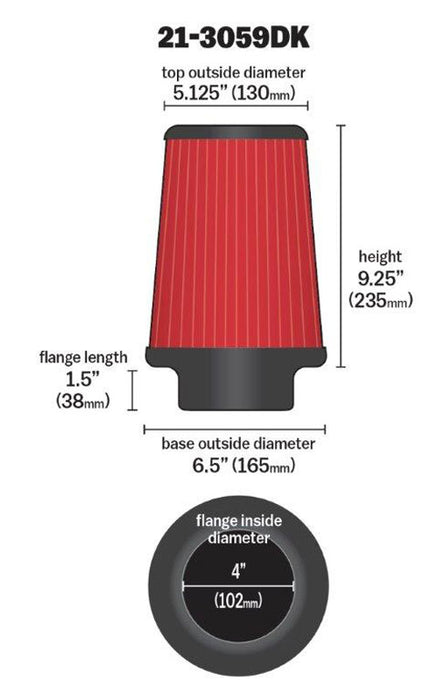 AEM Induction 21-3059DK DryFlow Air Filter - Truck Part Superstore