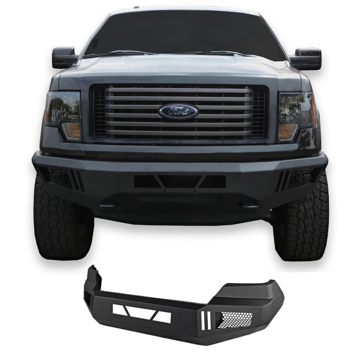 Black Horse Off Road AFB-F109 Matte Black Steel Armour I Front Bumper - Truck Part Superstore