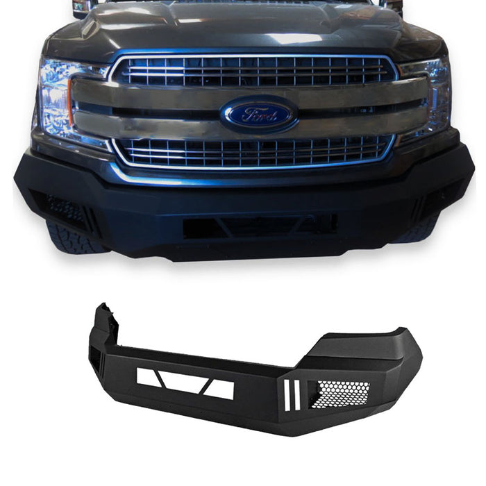 Black Horse Off Road AFB-F115 Matte Black Steel Armour I Front Bumper - Truck Part Superstore