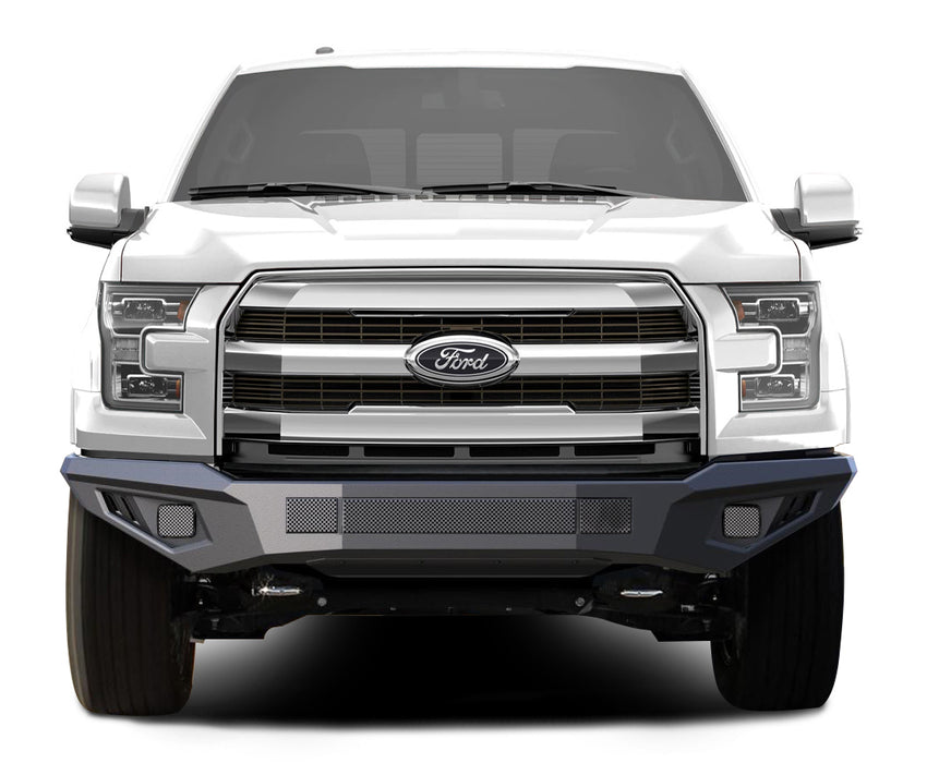 Black Horse Off Road AFB-F117-BU Matte Black Steel Armour II Front Bumper - Truck Part Superstore