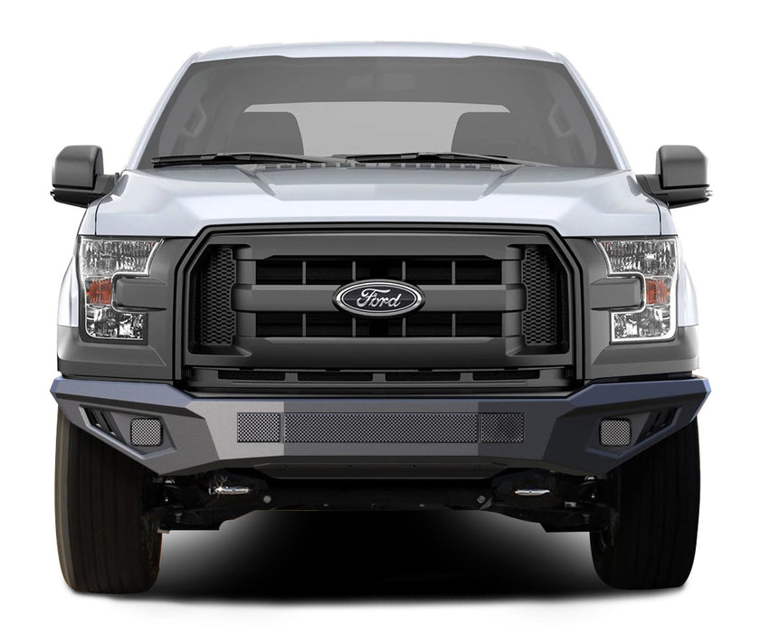 Black Horse Off Road AFB-F117-BU Matte Black Steel Armour II Front Bumper - Truck Part Superstore
