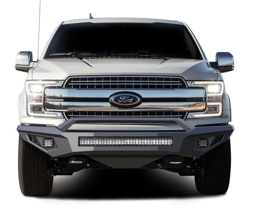 Black Horse Off Road AFB-F118-K2 Matte Black Steel Armour II Front Bumper - Truck Part Superstore