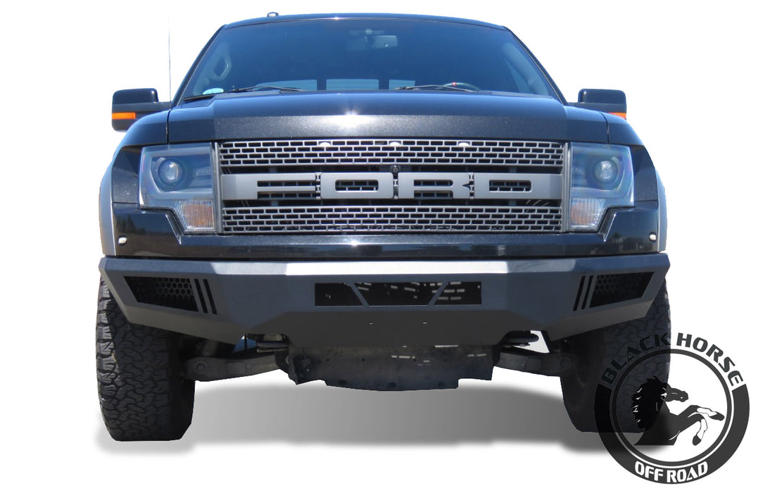 Black Horse Off Road AFB-F1RA Satin Black Steel  Incl. Sensors Relocation Kit - Truck Part Superstore