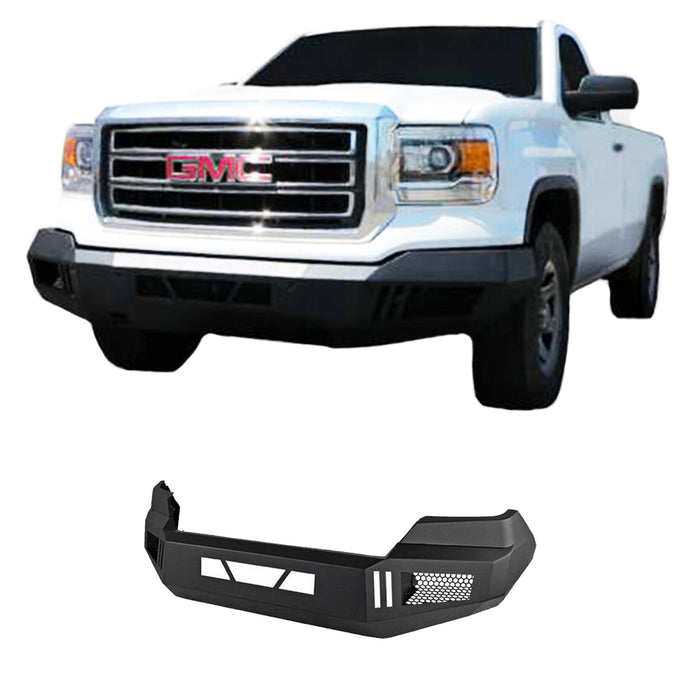 Black Horse Off Road AFB-GM14 Matte Black Steel Armour I Front Bumper - Truck Part Superstore