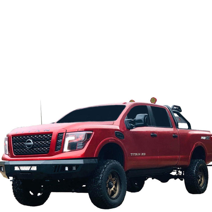 Black Horse Off Road AFB-NITI-KIT Matte Black Steel Armour I Front Bumper - Truck Part Superstore