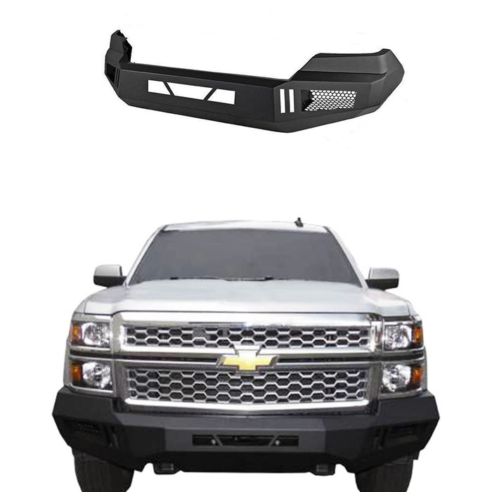 Black Horse Off Road AFB-SI14 Matte Black Steel Armour I Front Bumper - Truck Part Superstore