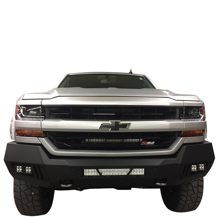 Black Horse Off Road AFB-SI16-KIT Matte Black Steel Armour I Front Bumper - Truck Part Superstore