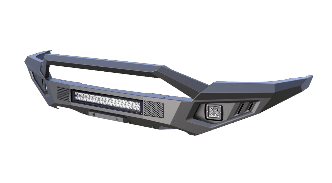 Black Horse Off Road AFB-SI18-BN Matte Black Steel Armour II Front Bumper - Truck Part Superstore