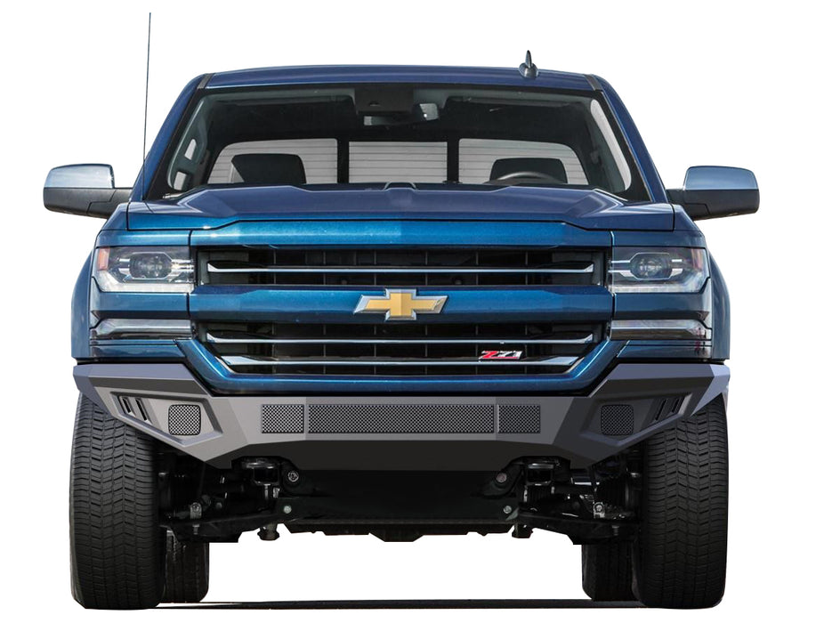Black Horse Off Road AFB-SI18-BU Matte Black Steel Armour II Front Bumper - Truck Part Superstore