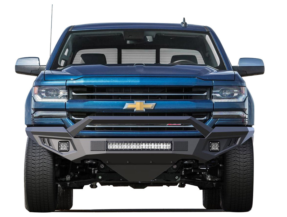Black Horse Off Road AFB-SI18-K1 Matte Black Steel Armour II Front Bumper - Truck Part Superstore