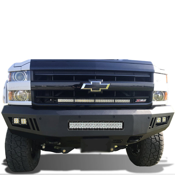 Black Horse Off Road AFB-SI25-15-KIT Matte Black Steel Armour I Front Bumper - Truck Part Superstore