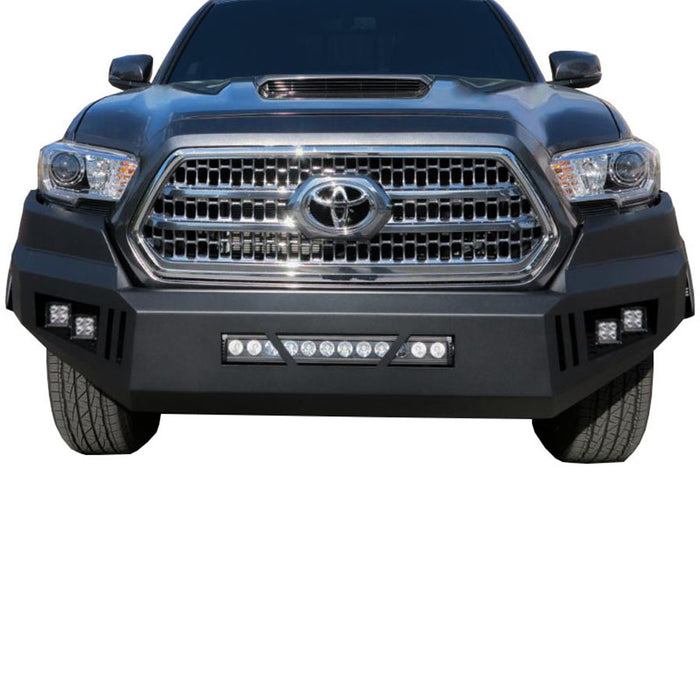Black Horse Off Road AFB-TU14-KIT Matte Black Steel Armour I Front Bumper - Truck Part Superstore