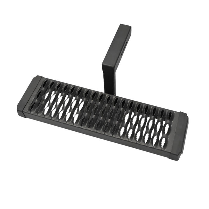 TrailFX AHS002B Hitch Mount 2 In Receivers 6 In Drop Step Stationary Pwdr Ctd Titnium Black Alum - Truck Part Superstore