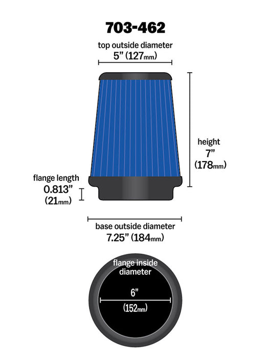 AIRAID 703-462 Universal Air Filter - Truck Part Superstore