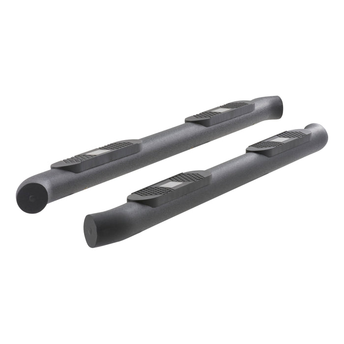 ARIES AL232012 Big Step 4in. Black Aluminum Round Side Bars; Select Toyota Tundra - Truck Part Superstore