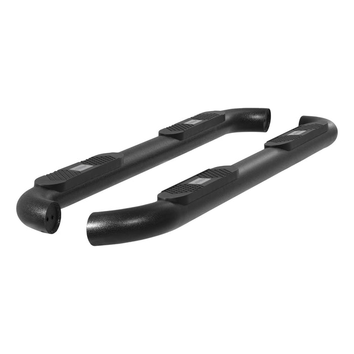 ARIES AL233006 Big Step 4in. Black Aluminum Round Side Bars; Select Ford Excursion; F-250; F-35 - Truck Part Superstore