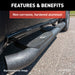 ARIES AL233043 Big Step 4in. Black Aluminum Round Side Bars; Select Ford F-150; F-250; F-350 - Truck Part Superstore
