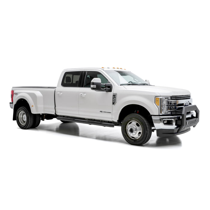 ARIES AL233043 Big Step 4in. Black Aluminum Round Side Bars; Select Ford F-150; F-250; F-350 - Truck Part Superstore