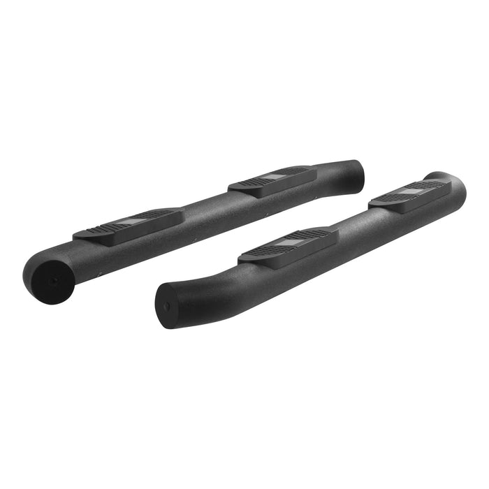 ARIES AL234045 Big Step 4in. Black Aluminum Round Side Bars; Select Silverado; Sierra - Truck Part Superstore