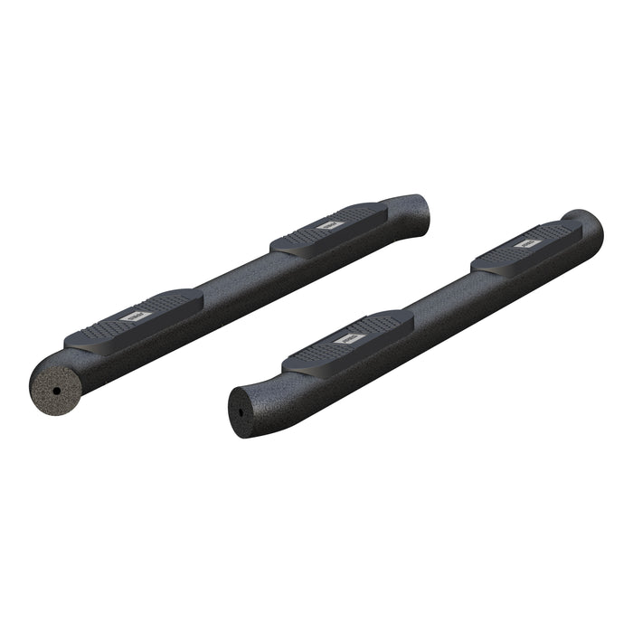 ARIES AL234051 Big Step 4in. Black Aluminum Round Side Bars; Select Colorado; Canyon - Truck Part Superstore