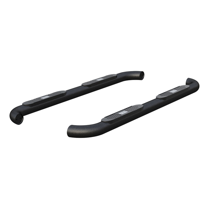 ARIES AL235041 Big Step 4in. Black Aluminum Round Side Bars; Select Dodge; Ram 1500; 2500; 3500 - Truck Part Superstore