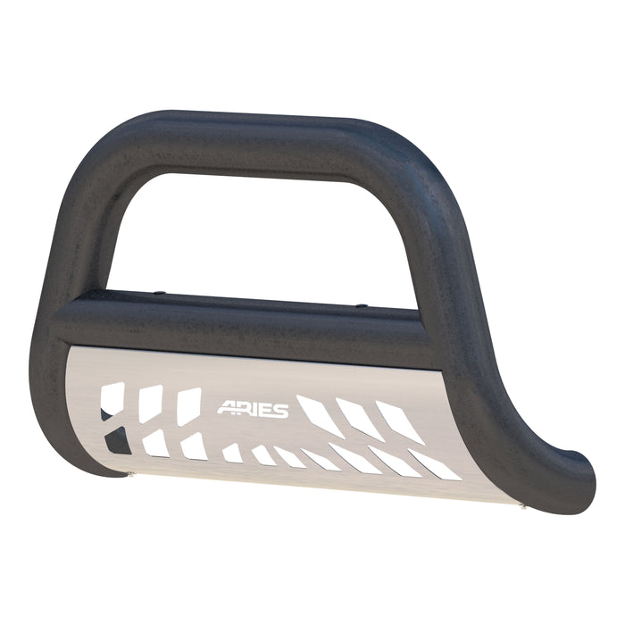 ARIES AL45-3006 Big Horn 4in. Black Aluminum Bull Bar; Select Ford F-250; F-350 Super Duty - Truck Part Superstore