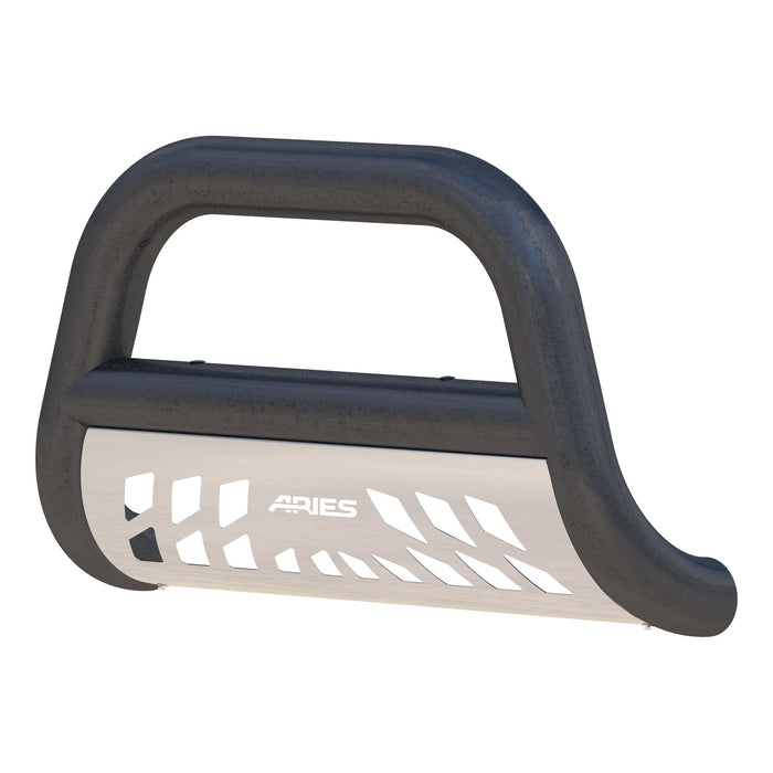 ARIES AL45-3006 Big Horn 4in. Black Aluminum Bull Bar; Select Ford F-250; F-350 Super Duty - Truck Part Superstore