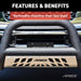 ARIES AL45-3006 Big Horn 4in. Black Aluminum Bull Bar; Select Ford F-250; F-350 Super Duty - Truck Part Superstore