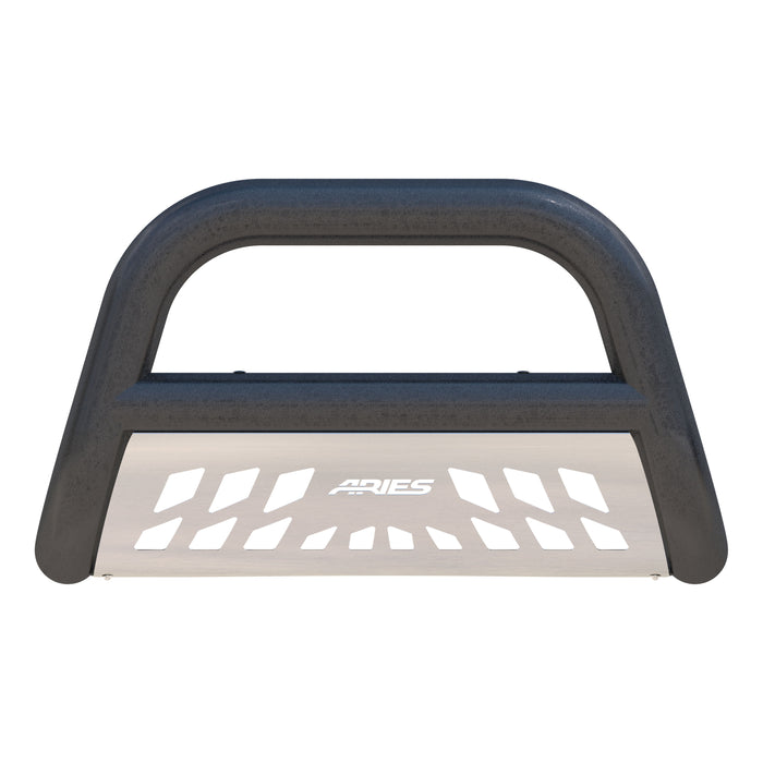 ARIES AL45-3012 Big Horn 4in. Black Aluminum Bull Bar; Select Ford F-250; F-350; F-450; F-550 - Truck Part Superstore