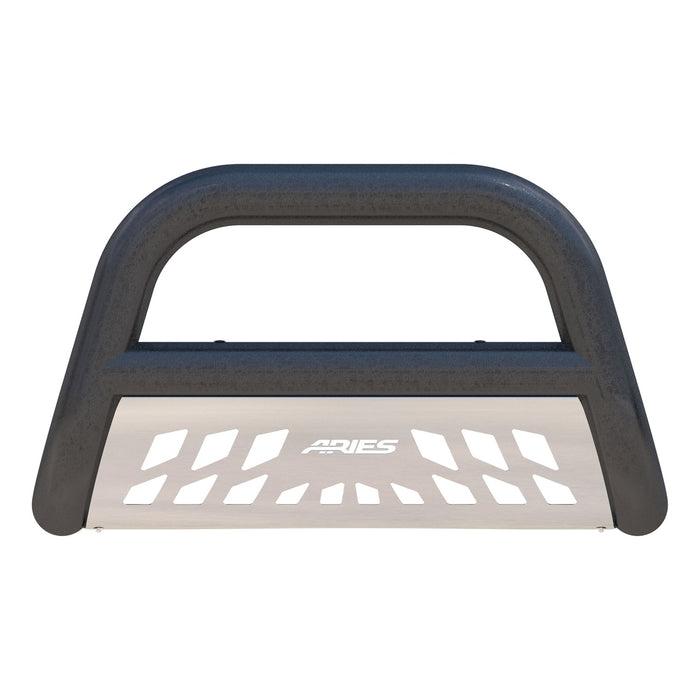ARIES AL45-9004 ARIES AL45-9004 Big Horn 4-Inch Black Aluminum Bull Bar; Select Nissan Titan XD - Truck Part Superstore