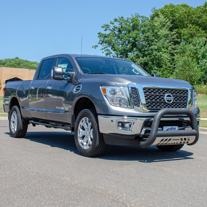 ARIES AL45-9004 ARIES AL45-9004 Big Horn 4-Inch Black Aluminum Bull Bar; Select Nissan Titan XD - Truck Part Superstore