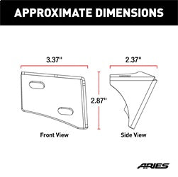 ARIES AR15800 ARIES AR15800 Jeep Wrangler JK Windshield Light Brackets; LEDs Sold Separately - Truck Part Superstore