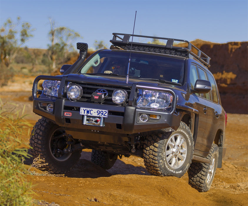 ARB 3415150 Front Deluxe Bull Bar Winch Mount Bumper; Black; 200 Series; - Truck Part Superstore