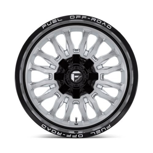 Fuel 1PC D79820009847 D798 20X10 6X135/5.5 SLVR-BRSH BLK-LP -18MM - Truck Part Superstore