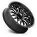 Fuel UTV D8212270A644 D821 22X7 4X137 G-BLK MILL 13MM - Truck Part Superstore