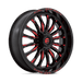 Fuel UTV D8222270A544 D822 22X7 4X156 G-BLK MILL-RED 13MM - Truck Part Superstore