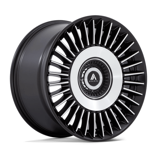 Asanti Black AB040MD20054640 AB40 20X10.5 5X112/4.5 S-BLK BR-MCH-FC 40MM - Truck Part Superstore