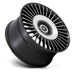 Asanti Black AB040MD22052018 AB40 22X10.5 5X115/120 S-BLK BR-MCH-FC 18MM - Truck Part Superstore