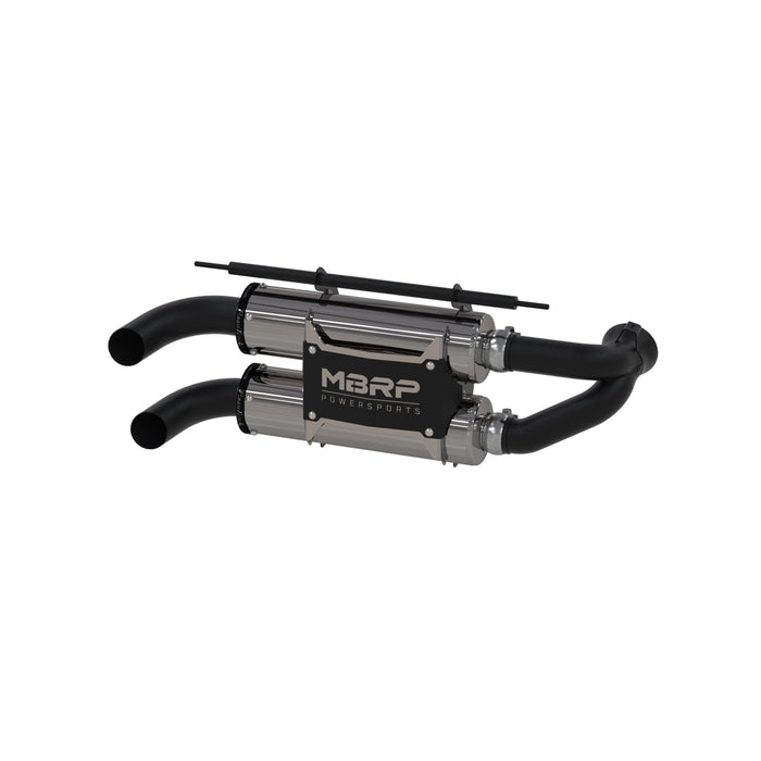 MBRP Exhaust AT-9515PT MBRP Performance Series Polaris 4" Stacked Dual Slip-on System. - Truck Part Superstore