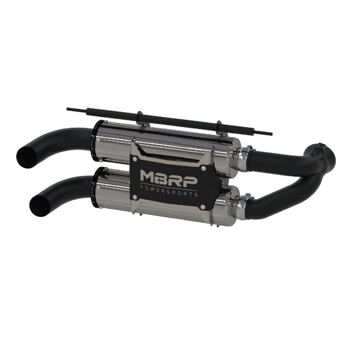 MBRP Exhaust AT-9515PT MBRP Performance Series Polaris 4" Stacked Dual Slip-on System. - Truck Part Superstore